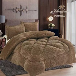 Set Pilota Cocolino 200x230 cm + 2 Fete de Pernă – Model Maro, Crosetat, PDC-073