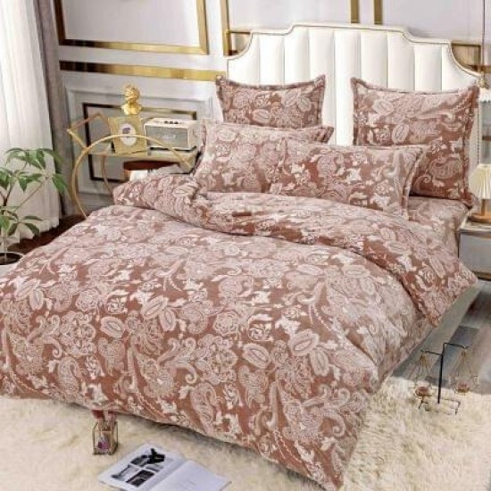 Set Lenjerie Cocolino 6 Piese Pat Dublu Verde – Model Elegant Maro Bej, Moale și Călduroasă, LCD-023 Lenjerii Cocolino 6 piese