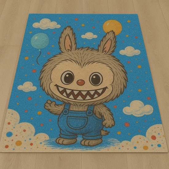 Covor Antiderapant 140x200 cm model Labubu – Design Jucăuș, Colorat, Ideal pentru Cameră Copii, TAM-016 3 covoare la 299 lei