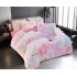Set Pilotă Fluffy Pat Dublu 200x230 cm cu 2 Fețe de Pernă – Model Multicolor Pastel, PF-005