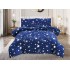 Pilota cu Blăniță 200x230 cm + 2 Fețe de Pernă – Model Albastru cu Stele, PDC-004