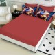 Set Lenjerie Pat Dublu Finet 6 Piese cu Cearșaf cu Elastic 5D – Model Moș Crăciun Colorat, LTC-006 Lenjerii tematica Craciun