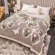 Pătură Cocolino cu blăniță 200x230 cm – Model Fluturi Bej, Moale și Călduroasă, PBC-030 Paturi cu Blanita