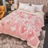 Pătură Cocolino cu blăniță 200x230 cm – Model Fluturi Roz, Moale și Călduroasă, PBC-032