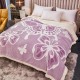 Pătură Cocolino cu blăniță 200x230 cm – Model Fluturi Mov, Moale și Călduroasă, PBC-035 Paturi cu Blanita