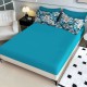Lenjerie Pat 6 Piese 5D cu Cearșaf Elastic – Model Floral Albastru Elegant, LFL-075 Lenjerii Finet Premium Lux