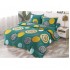 Set Lenjerie Cocolino 4 Piese Pat Dublu – Model Model Cercuri Verde-Galben, LDC-073