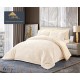 Lenjerie de pat Cocolino cu pilotă inclusă și cearșaf cu elastic, 6 piese, blană de iepure crem, LCE-104 Pilote Iepure