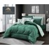 Lenjerie de pat cu pilotă inclusă și cearceaf cu elastic, 6 piese, blană iepure verde – set premium catifelat, LCE-111