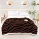 Pătură cu blăniță model zebra maro 200x230 cm Moale și Călduroasă, PBC-066 Paturi cu Blanita