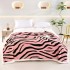 Pătură cu blăniță model zebra roz 200x230 cm Moale și Călduroasă, PBC-070