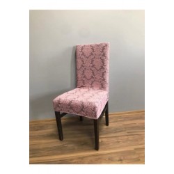 Set 6 Huse de Scaun, model Jacquard, Roz, HSJ-052