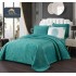 Set Cuvertură Catifea 5 Piese pentru Pat Dublu – Model Turcoaz Elegant, Matlasată, CJM-002