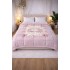 Pătură Cocolino Pufoasă pentru Pat Dublu – Model Floral Romantic, Roz Pudrat, PCM-035