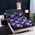 Cearșaf Cocolino cu Elastic 180x200 cm + 2 Fețe de Pernă – Model Fluturi, Albastru Închis, HC-094