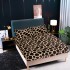 Cearșaf Cocolino cu Elastic 180x200 cm + 2 Fețe de Pernă – Model Animal Print Bej-Maro, HC-100