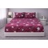 Cearșaf Cocolino cu Elastic + 2 Fețe de Pernă – Model Stele Mov, HDC-001