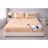 Cearșaf Cocolino cu Elastic + 2 Fețe de Pernă – Model Fluturi Bej Elegant, HDC-002