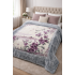 Pătură Cocolino Dublă 200 x 230 cm, Pufoasă și Călduroasă – Model Floral Elegant Vernil, Crem, PCM-029