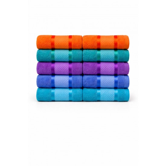 Set 10 Prosoape 50x90 cm, Bumbac 100% Pakistanez, Moi și Absorbante – Colorate, PCG-090 Prosoape