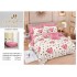 Set Lenjerie de Pat din Finet, 6 Piese, cu 2 Fețe, Pat 2 Persoane – Model Inimi Roz, Alb & Negru, LDF-143
