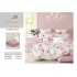 Set Lenjerie de Pat din Finet cu 2 Fețe, 6 Piese, Pat 2 Persoane – Model Floral Roz și Crem, LDF-124