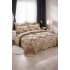 Cuvertură Pat Dublu 5 Piese, Model Floral Bej, Design Elegant, CJM-011