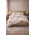 Lenjerie de Pat Dublu 4 Piese din Bumbac Satinat Superior – Model Crem cu Fundițe Elegante, LDBS-325