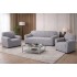 Set huse pentru canapea 3 Locuri si 2 fotolii, fara volanas, model Jacquard, Gri deschis, HCJ-042