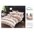 Lenjerie Pat Dublu Finet 6 Piese Alb cu Flori Roșii – Model Floral Romantic, PH-037