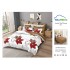 Lenjerie Pat Dublu Finet 6 Piese Maro – Model Floral Roșu pe Fundal Alb, Design Elegant Modern, PAP-PH-076