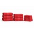 Set 12 Prosoape din Bumbac 100% – Densitate 550 gr/mp, Model Grecesc Premium, 30x50 / 50x90 / 70x130 cm, Rosu, PCG-100