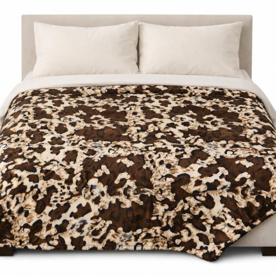 Pătură Cocolino 200x230 cm – Model Animal Print Maro-Bej, PCS 042 3 paturi la 109 lei