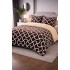 Set Lenjerie Cocolino 4 Piese cu Blăniță și Elastic – Model Abstract Maro Elegant, LEC-115
