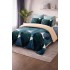 Set Lenjerie Cocolino 4 Piese cu Blăniță și Elastic – Model Geometric Verde Smarald, LEC-112