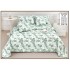 Set Cuvertură Pat 5 Piese Bumbac cu In 230x250 cm – Model Floral Verde Elegant, CBI-023