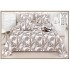 Set Cuvertură Pat 5 Piese Bumbac cu In 230x250 cm – Model Frunze Bej Elegant, CBI-032