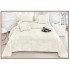 Set Cuvertură Pat 5 Piese Bumbac cu In 230x250 cm – Model Crem Elegant Floral, CBI-019