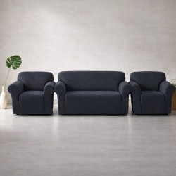 Huse Elastice Canapea 3 locuri și 2 Fotolii din Lycra – Gri Antracit, HCL-008