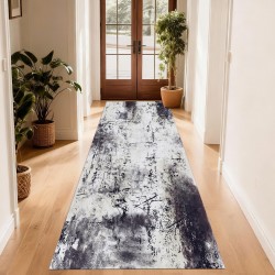 Traverse Antiderapante – Model Abstract Gri, Alb și Negru cu Efect Texturat, TCA-067