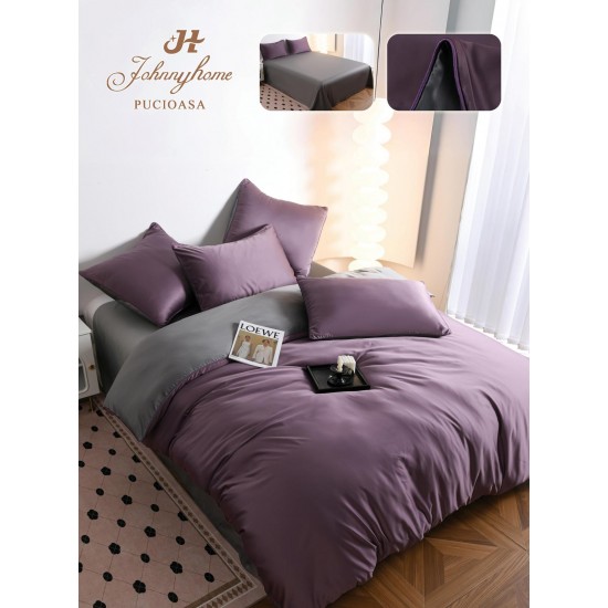 Lenjerie Pat Dublu 6 Piese din Mătase Fină – Mov, LMS-018 Lenjerii Matase