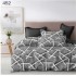Lenjerie Pat Dublu Finet – Set 6 Piese cu Cearșaf Normal, Model Gri Antracit Geometric, OLD-004