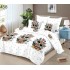 Lenjerie Pat Dublu Finet – Set 6 Piese cu Cearșaf Normal, Model Bufniță, OLD-022