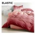 Set Lenjerie Pat Dublu Bumbac Satinat 4 Piese cu Cearșaf cu Elastic – Model Coral Roz Somon Degrade, LES-011