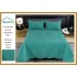 Cuvertură Pat Dublu 3 Piese din Catifea Matlasată – 220x240 cm + 2 Fețe de Pernă 54x75 cm, Model Turcoaz, CSV 026