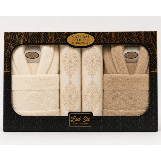 Set Cadou Baie 10 Piese pentru Cuplu – Halate de Baie și Prosoape Elegante, HBC-015 Halate de baie