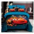 Lenjerie de Pat Finet 6 Piese Pat Dublu – Model Cars Fulger McQueen Albastru, LCC-062