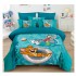 Lenjerie de Pat Finet 6 Piese Pat Dublu – Model Tom și Jerry Aqua, Turcoaz, LCC-069