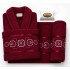 Set Halat de Baie + Prosoape 4 Piese din Bumbac 100% – Model Bordo Elegant Lui Sa Home Collection, HBC-019