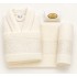 Set Halat de Baie + Prosoape 4 Piese din Bumbac 100% – Model Crem Elegant Lui Sa Home Collection, HBC-020